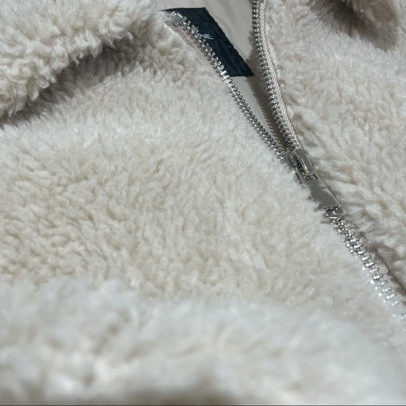 Medium Nude Cream Ardene Teddy Bear Coat Full Zip - Picture 7 of 9